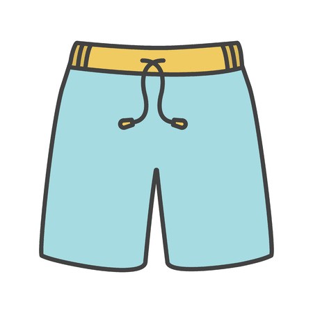 450x450 Swimming Trunks Color Icon Sport Shorts Isolated Vector