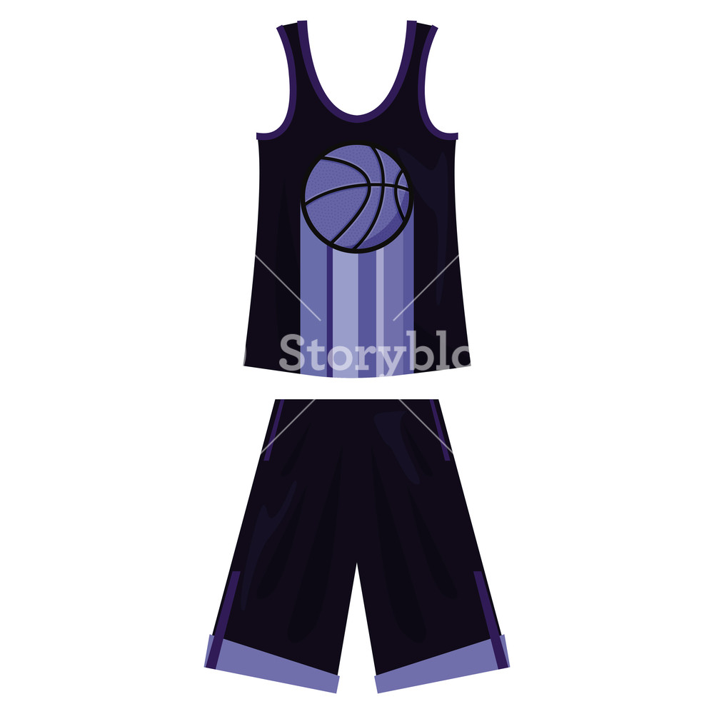 1000x1000 Basketball Uniform Sport Jersey Shorts Vector Illustration Royalty