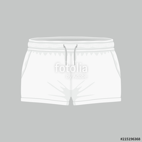 500x500 Front Views Of Women's White Sport Shorts On White Background