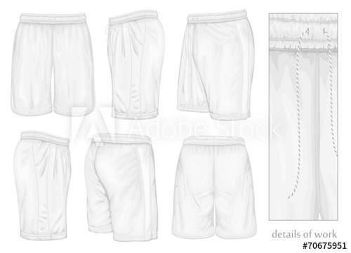 500x361 Men's White Sport Shorts