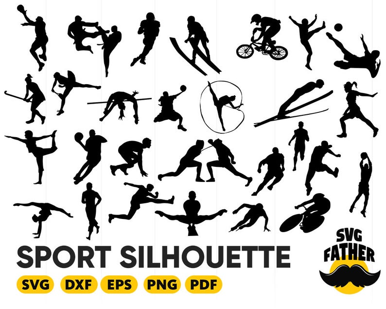 794x635 Sport Sports Clipart Sport Silhouette Sport Dxf Etsy