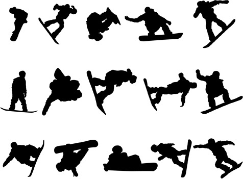 476x351 Sports Silhouettes Vector Free Vector Download