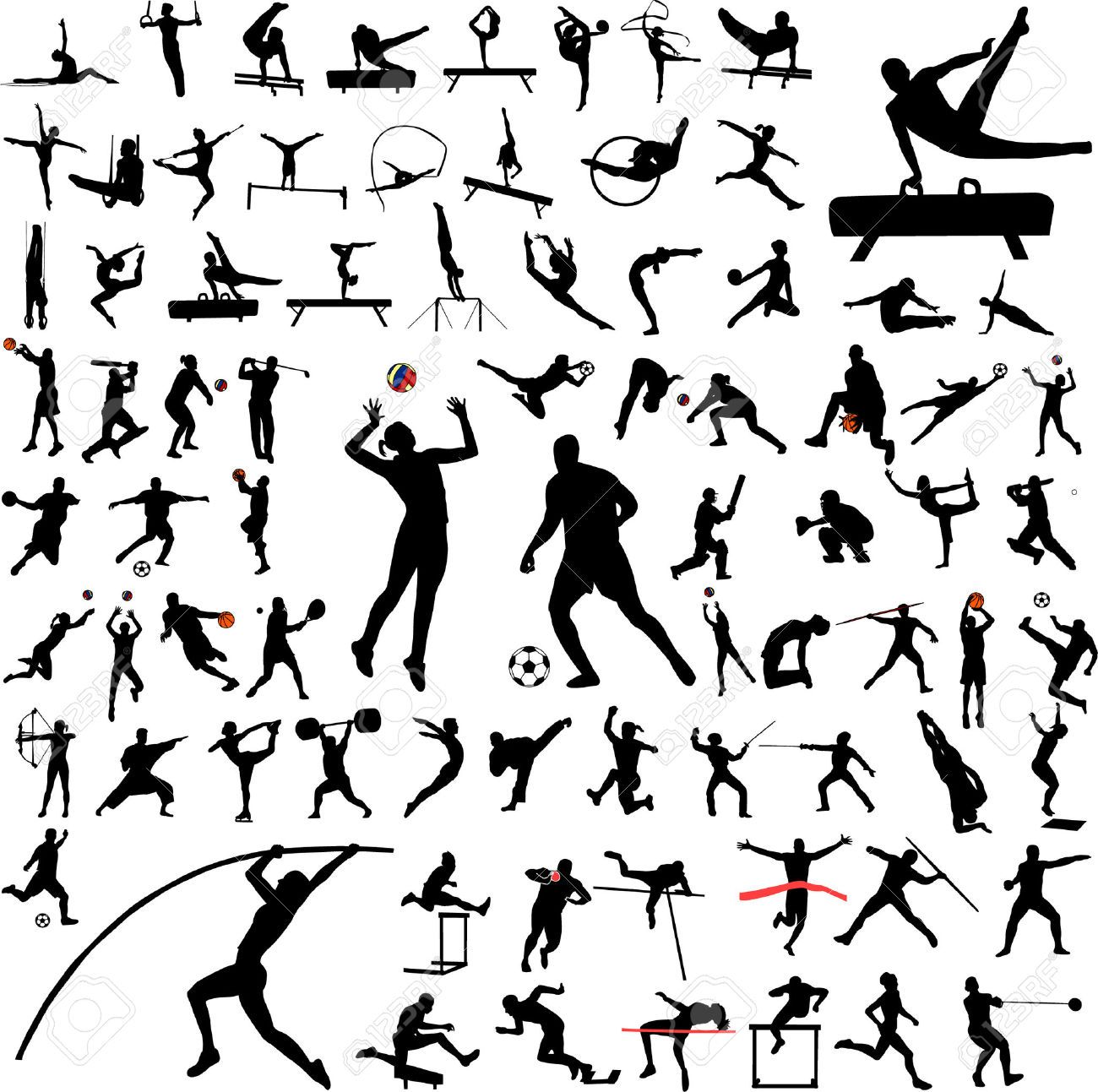 1300x1293 Track And Field Silhouettes Sport Silhouettes Vector Stenslar