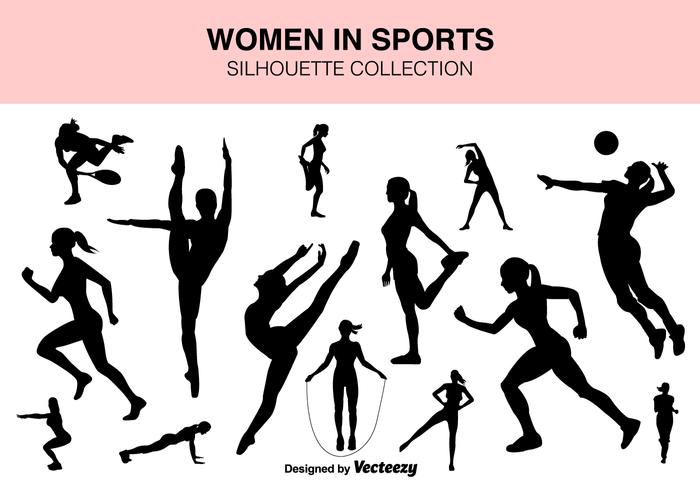 700x490 Vector Set Of Sport Women Silhouettes