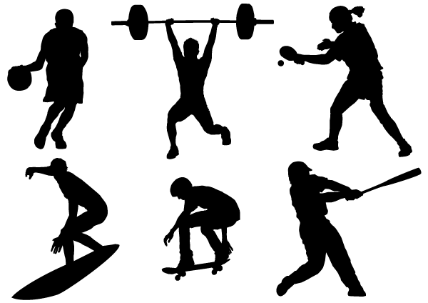 600x424 Free Sport Silhouettes Vector Free Files, Vectors Graphics