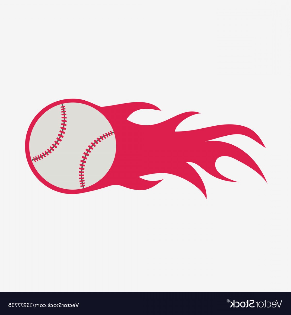 1200x1296 Baseball Ball With Fire Flame Icon Sport Vector Handandbeak