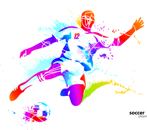 500x442 Colored Sports Elements Vector Art Free Download