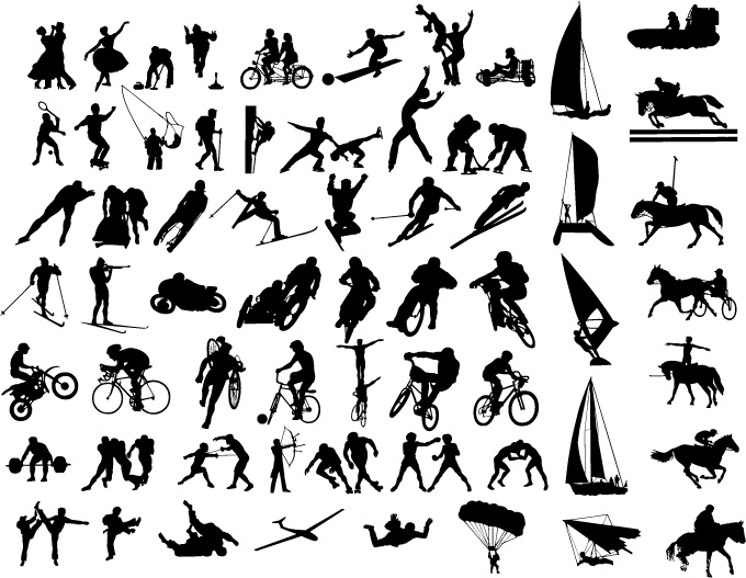 680x527 Silhouettes Of Various Sports Action