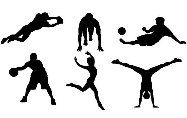 600x380 Free Download Of Free Sports Vector Silhouettes Vector Graphic
