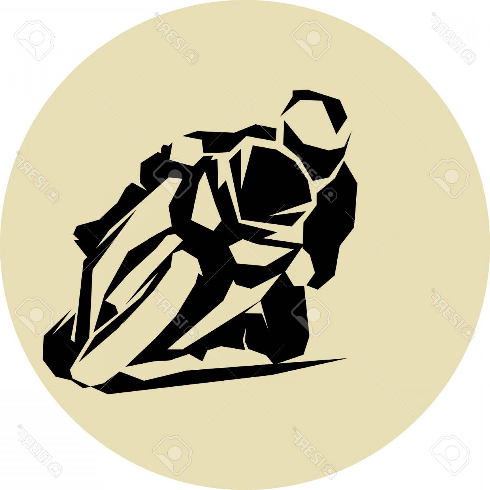 1560x1560 Photostock Vector Motorcycle Racer On Sport Bike Vector