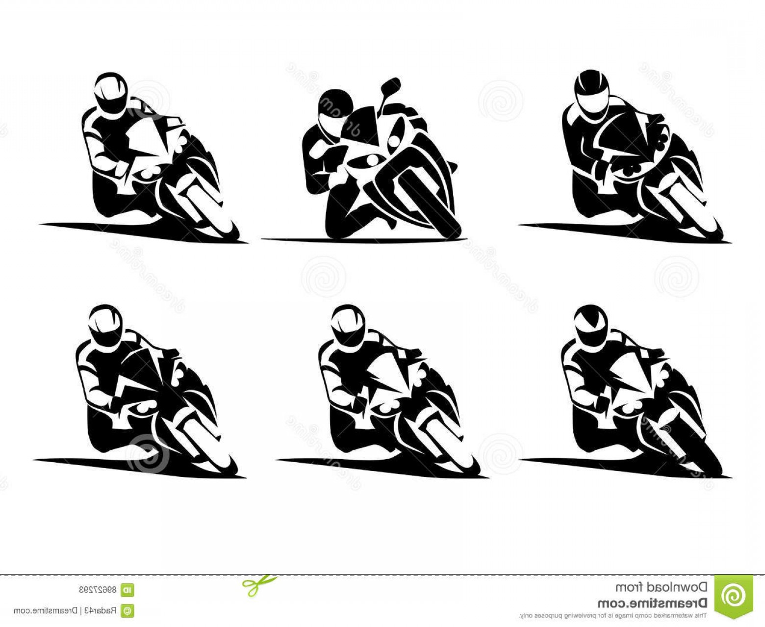 1560x1278 Stock Illustration Extreme Motorbike Rider Set Sportbike Vector X
