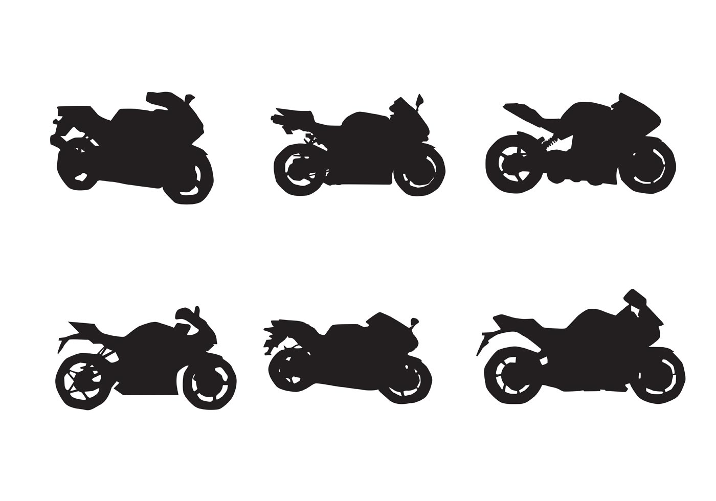 1400x980 Motorcycle Silhouette Free Vector Art