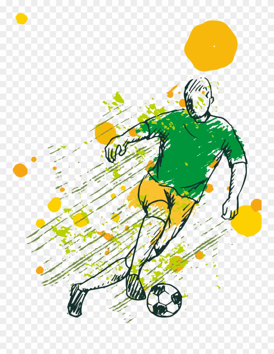 880x1136 Soccer Game Background With Player Free Vector Vector