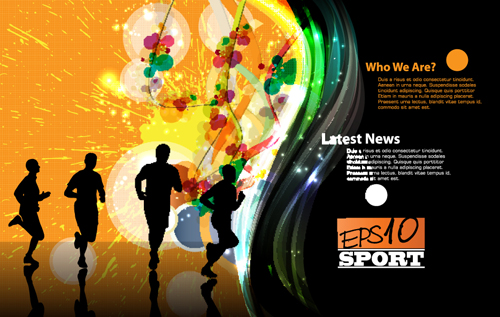 500x317 Sports Design Elements Vector Background Free Download