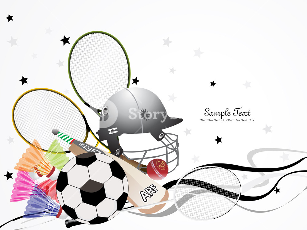 1000x750 Vector Sports Background Royalty Free Stock Image