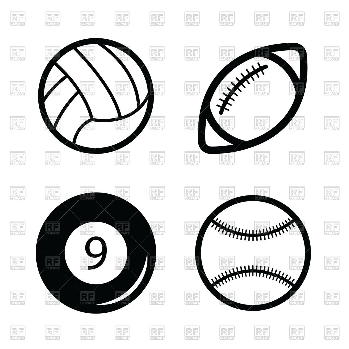 Set Of Sports Balls Vector Image Of Icons And Emblems Iconmama 1200x1200 Set Of Sports Balls Vector Image Of Icons And Emblems Iconmama