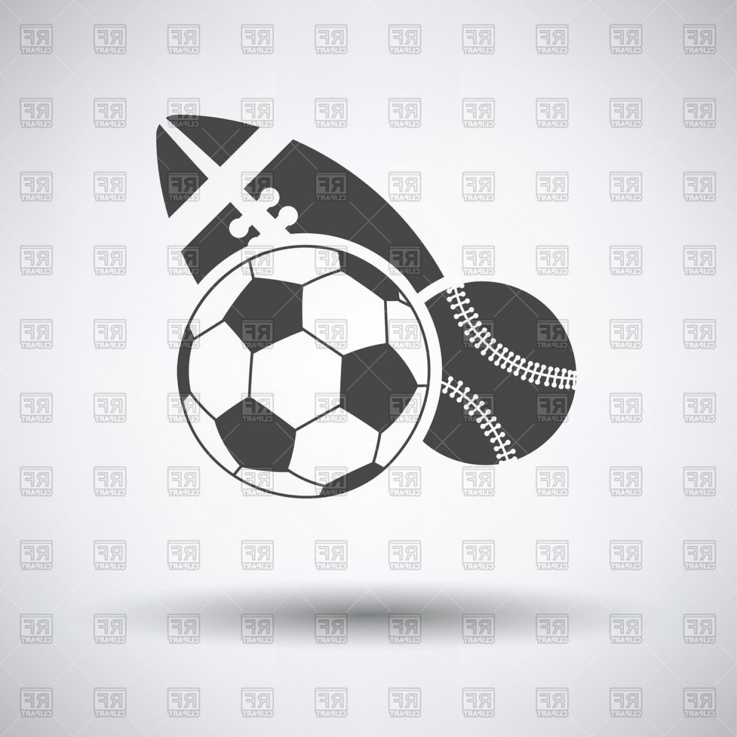 Sport Balls Icon On Gray Background Football Baseball And Rugby 1440x1440 Sport Balls Icon On Gray Background Football Baseball And Rugby