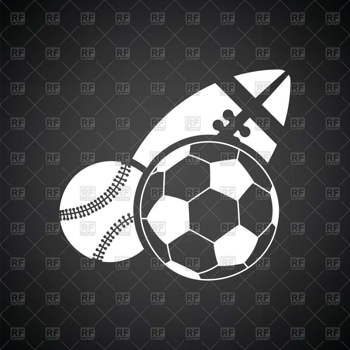 Sport Balls Icon On Black Background Vector Image Of Sport 1200x1200 Sport Balls Icon On Black Background Vector Image Of Sport
