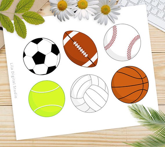 Sports Balls Balls Clipart Sports Balls Vector Balls Etsy 570x510 Sports Balls Balls Clipart Sports Balls Vector Balls Etsy