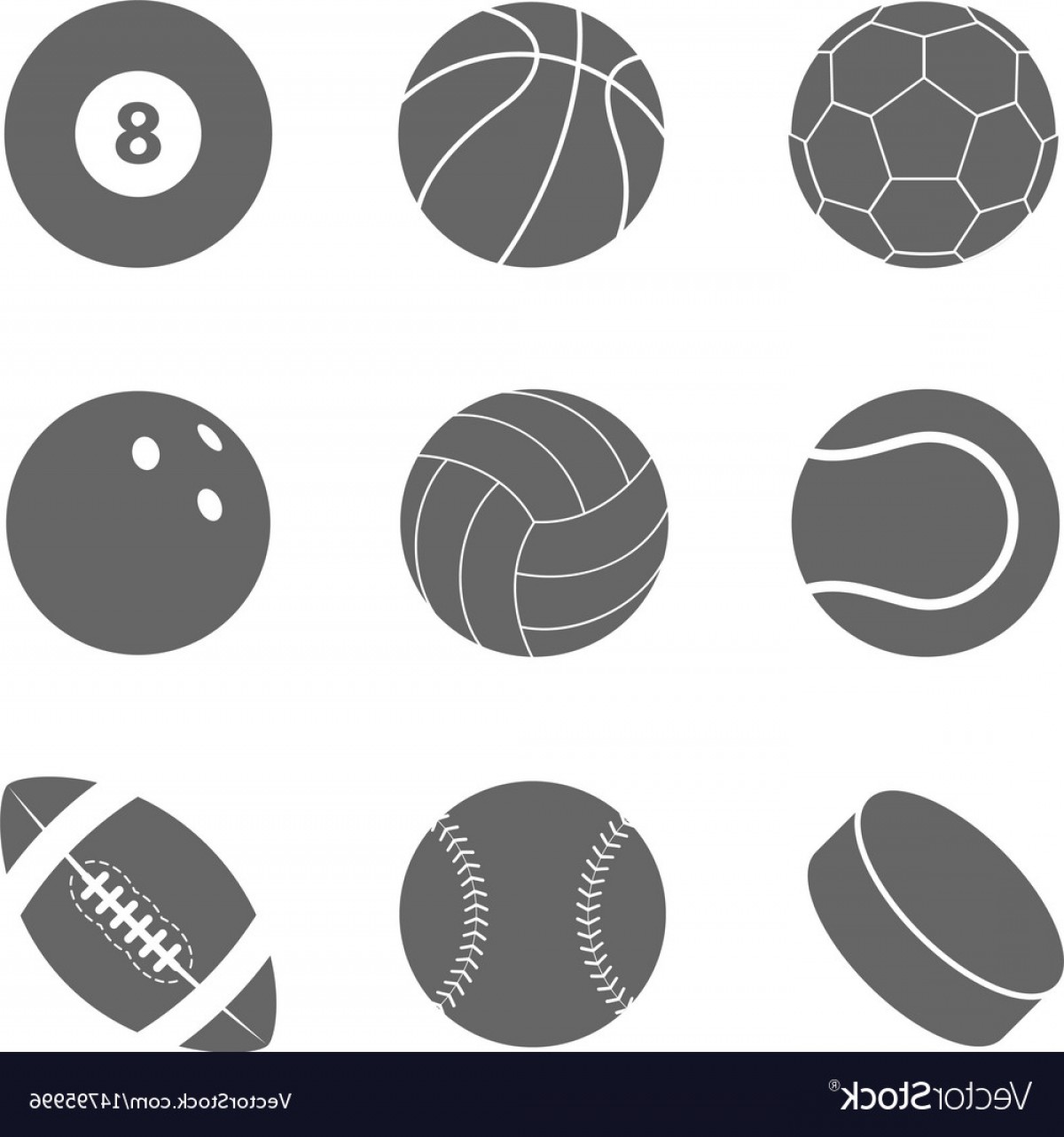 Sports Balls Set Silhouettes Of Balls Vector Newwaysys 1200x1282 Sports Balls Set Silhouettes Of Balls Vector Newwaysys
