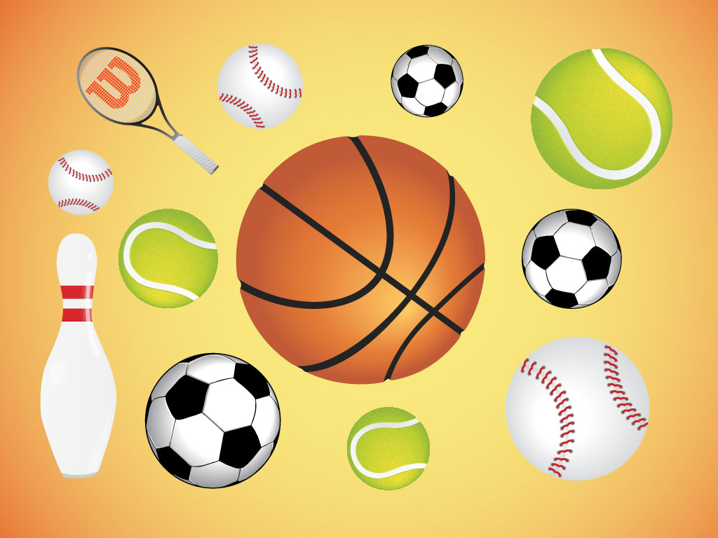 Sports Balls Vector 1024x768 Sports Balls Vector