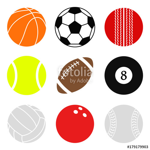 Sports Balls Vector Set Cartoon Ball Icons Collection Of Cut 500x500 Sports Balls Vector Set Cartoon Ball Icons Collection Of Cut
