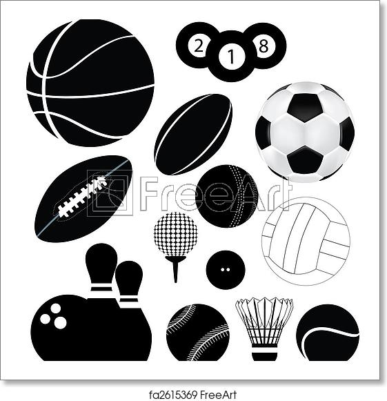 Free Art Print Of Sports Balls Vector Freeart 561x581 Free Art Print Of Sports Balls Vector Freeart