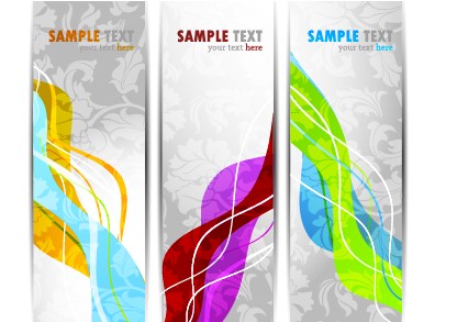 416x293 Bright Stylish Banners Design Vector Set Free Download