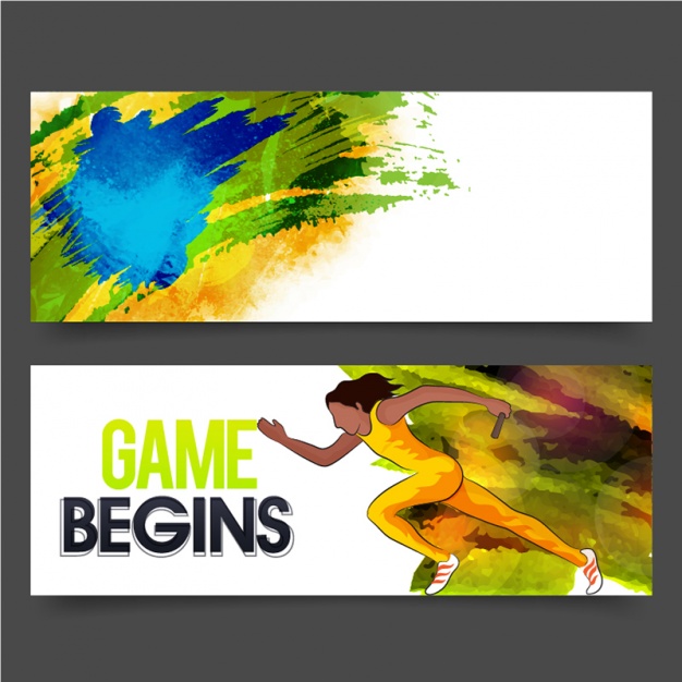 626x626 Colorful Sports Banners Vector Premium Download