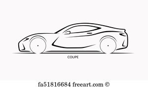 300x178 Free Car Outline Art Prints And Wall Artwork Freeart