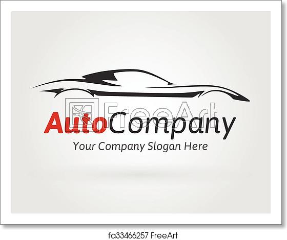 560x470 Free Art Print Of Company Sports Car Silhouette Logo Modern Auto