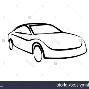 300x300 Stock Illustration Black Outline Vector Car Hoodamathrun