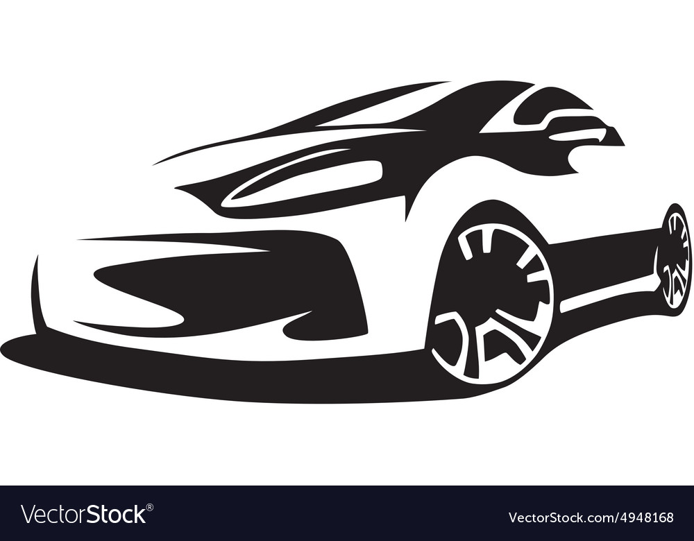 Sports Car Silhouette Vector at Vectorified.com | Collection of Sports ...