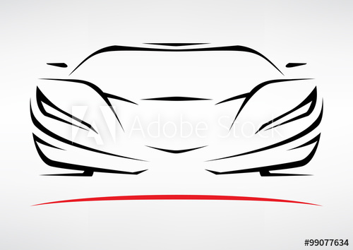 Concept Sportscar Vehicle Silhouette Vector Illustration 500x354 Concept Sportscar Vehicle Silhouette Vector Illustration