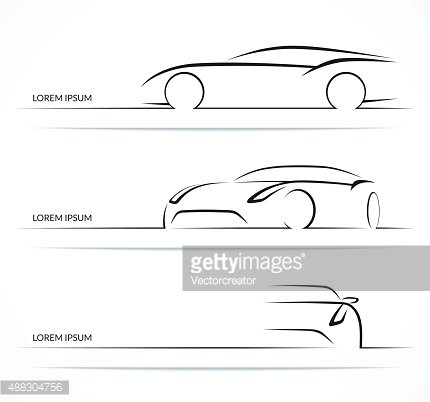 430x402 Sports Car Silhouette Vector Illustration Premium Clipart