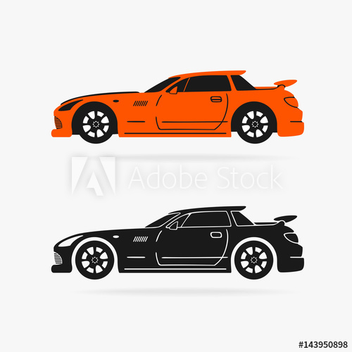 Sports Car Vector Symbol 500x500 Sports Car Vector Symbol
