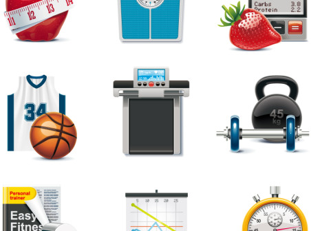 452x336 Exquisite Fitness Equipment Icon Vector Material Icons Free