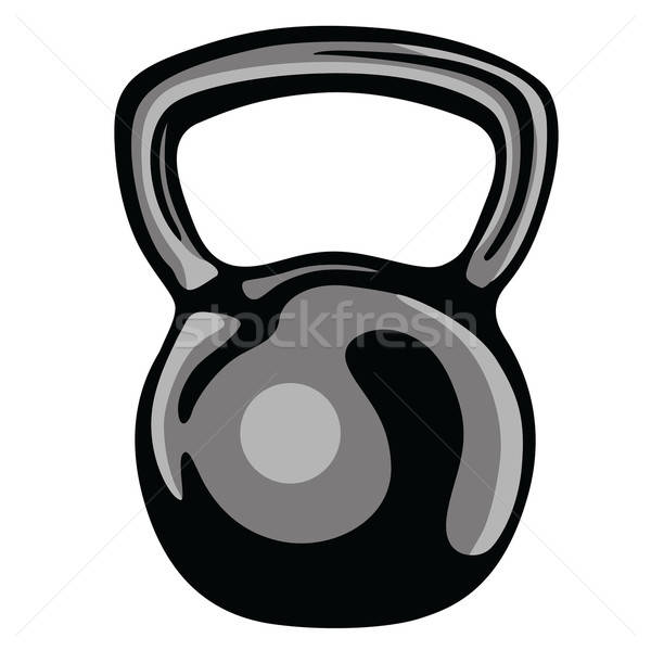 600x600 Kettlebell Fitness Equipment Clipart Vector Vector Illustration