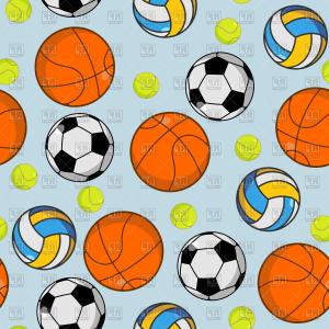 300x300 Sports Background With Basketball Tennis And Football Ball Vector