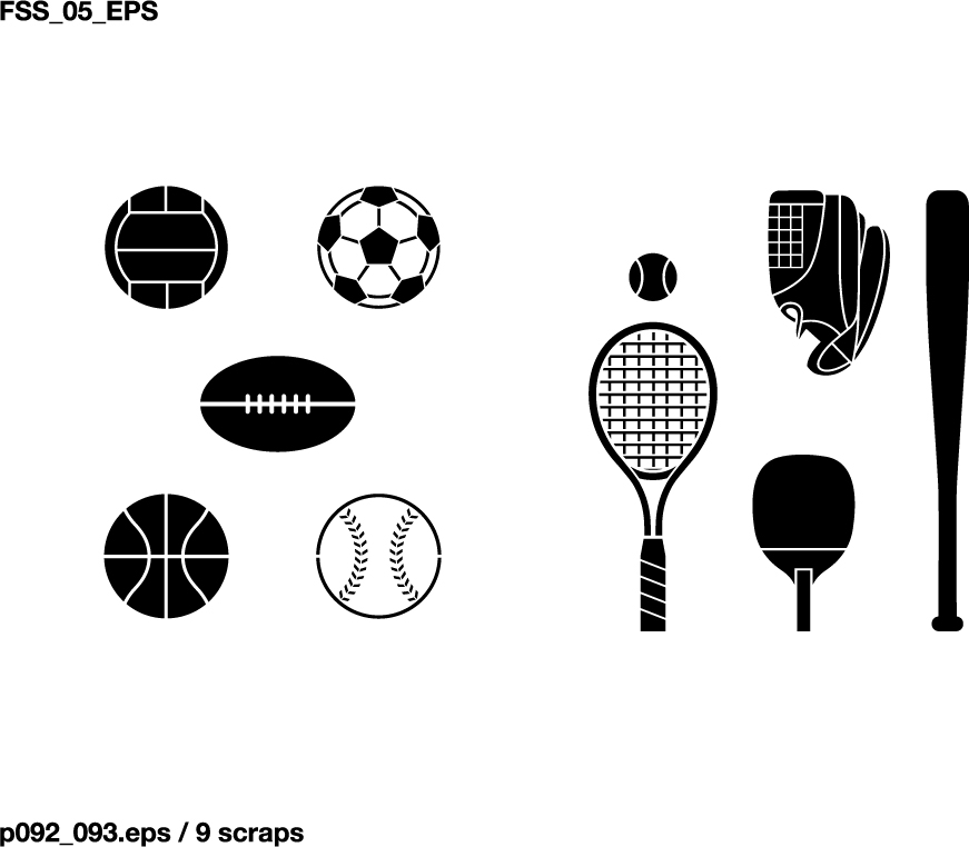 871x762 Various Elements Of Silhouette Sports Equipment Equipment Elements