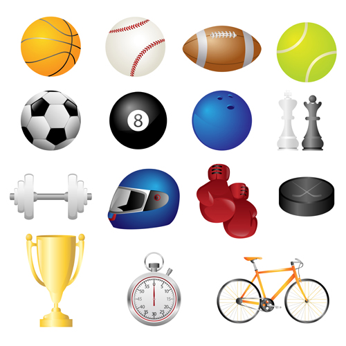 500x500 Different Sports Equipment Vector Icons Free Download