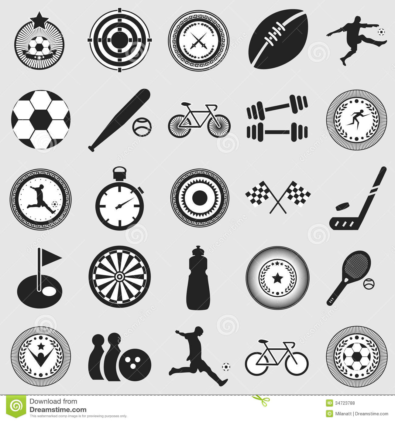 Sports Icons Vector Free