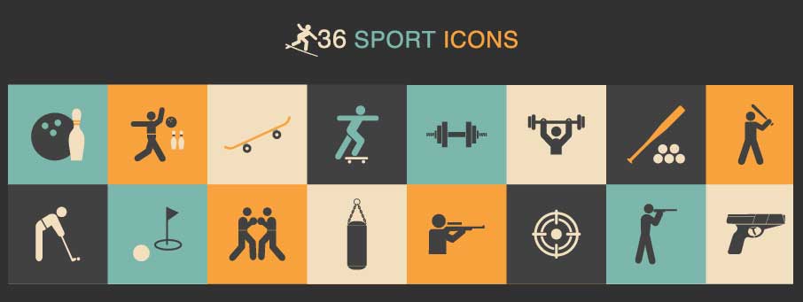 906x341 Free Download Vector Sports Icons Unmatched Style