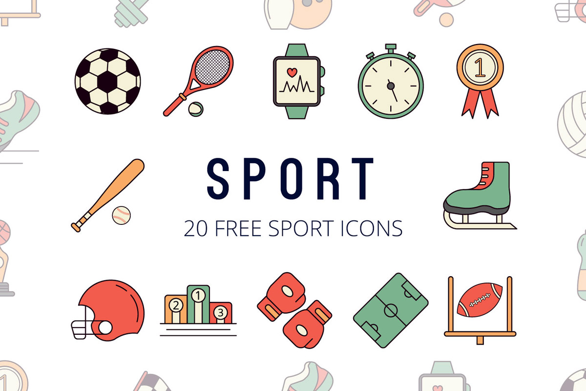 1200x800 Free Sport Vector Icon Set