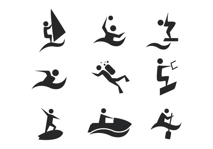 700x490 Free Water Sports Icons Vector Stock Images