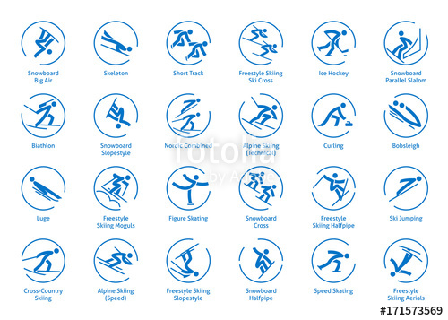 500x357 Winter Sports Icons Set Stock Image And Royalty Free Vector