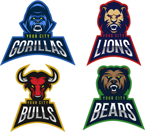 300x273 Aggressive Animals Sports Logo Vector