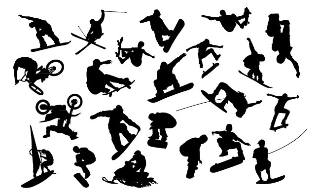 Extreme Sports Vector Pack For Adobe Illustrator 645x395 Extreme Sports Vector Pack For Adobe Illustrator