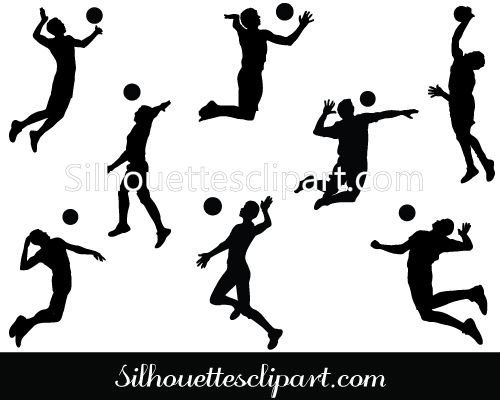 500x400 Volleyball Players Vector Graphics Study Volleyball Clipart