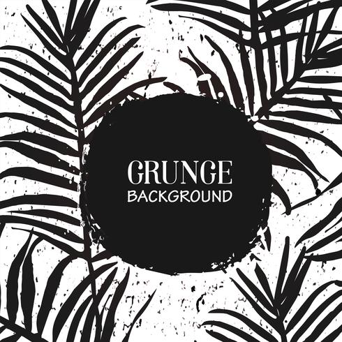 Palm Leaves Black Silhouettes Pattern With Ink Paint Spot Frame 490x490 Palm Leaves Black Silhouettes Pattern With Ink Paint Spot Frame